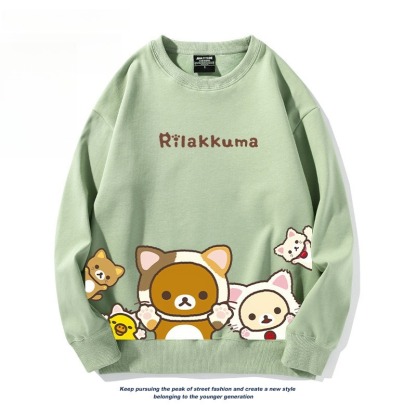 日系拉拉熊 聯名親子情侶裝 圓領長袖