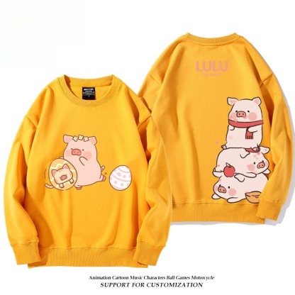 LuLu豬 聯名親子情侶裝 圓領長袖