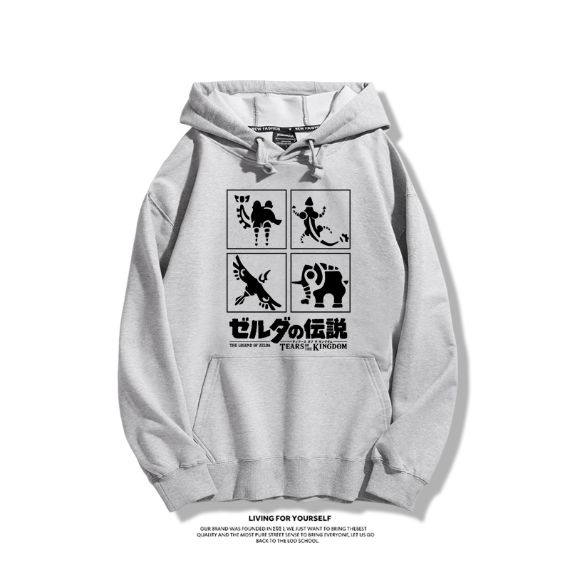 塞爾達傳說聯名衛衣2023秋冬新款親子情侶裝薄絨款連帽衛衣