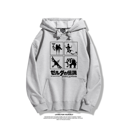塞爾達傳說聯名衛衣2023秋冬新款親子情侶裝薄絨款連帽衛衣