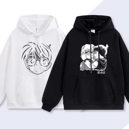 名偵探柯南 聯名衛衣2025秋冬新款 親子情侶裝連帽衛衣