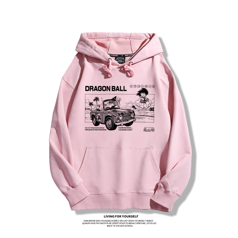 七龍珠聯名衛衣2023秋冬新款親子情侶裝薄絨款連帽衛衣