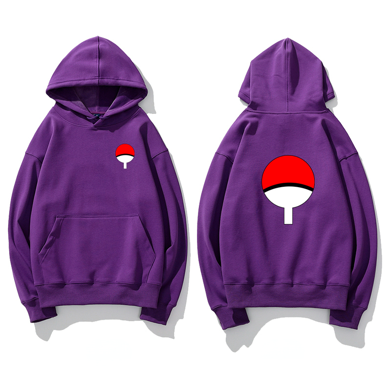 火影忍者聯名衛衣2024秋冬新款親子情侶裝薄絨款連帽衛衣