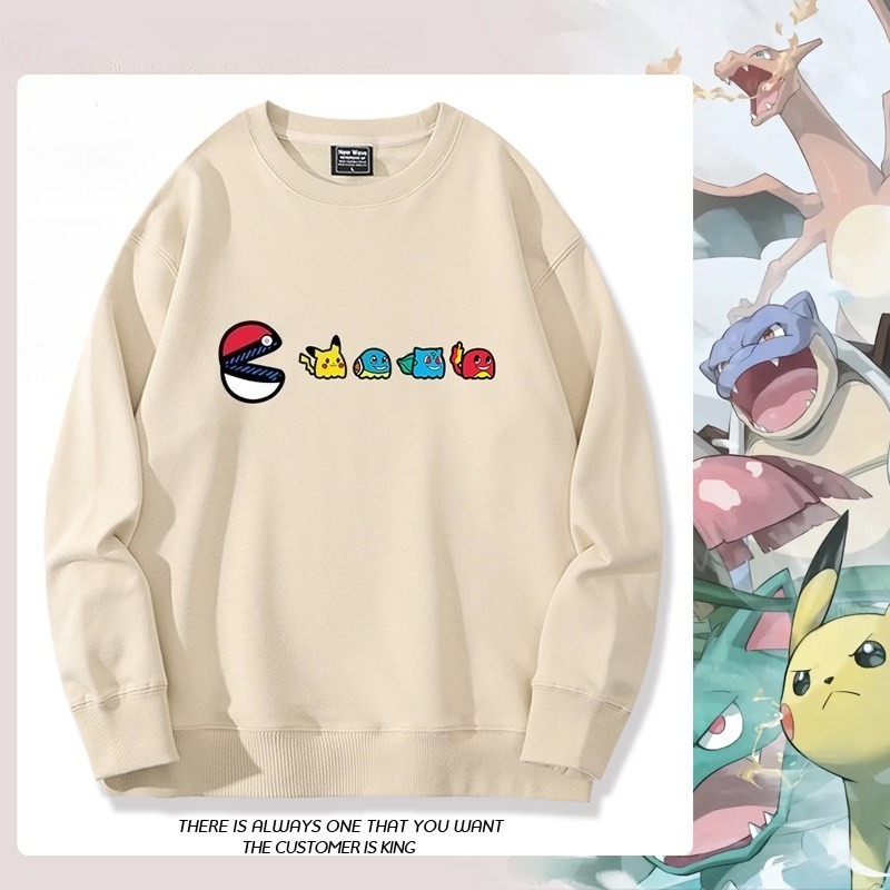 精靈寶可夢星之卡比 聯名親子情侶裝 圓領長袖