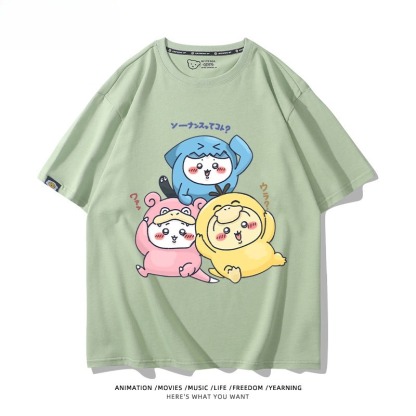 Chiikawa X 寶可夢 2026親子情侶男女同款 印花短袖T恤