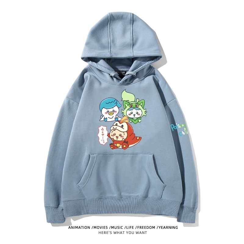 chiikawa X 寶可夢系列 聯名衛衣2025秋冬新款 親子情侶裝連帽衛衣