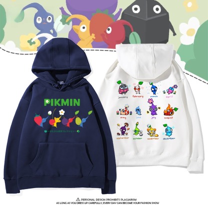 皮克敏PIKMIN4聯名衛衣新款 親子情侶裝連帽衛衣