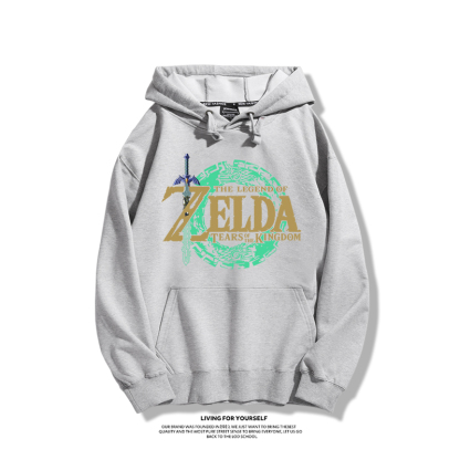 薩爾達傳說王國之淚聯名衛衣2024秋冬新款親子情侶裝薄絨款連帽衛衣