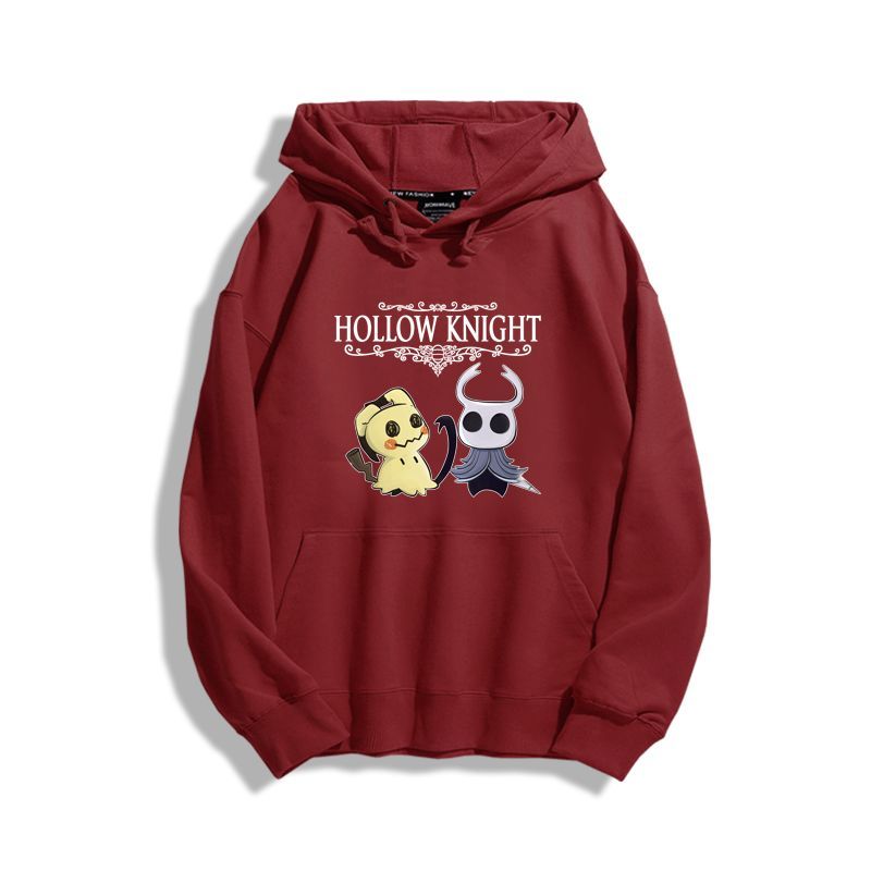 空洞騎士聯名寶可夢衛衣2023秋冬新款親子情侶裝薄絨款連帽衛衣