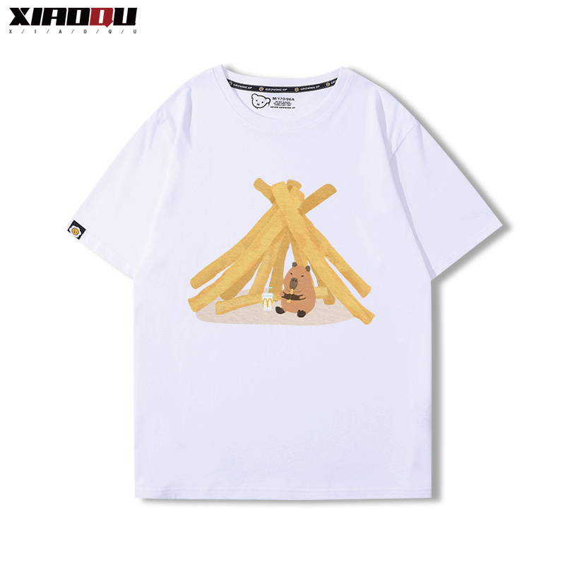 卡皮巴拉 2024親子情侶男女同款 純棉T恤