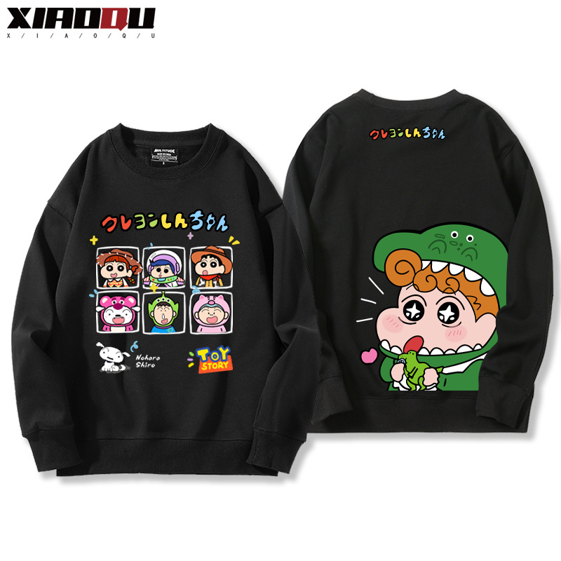 蠟筆小新聯名西遊記哈利波特玩具總動員小葵巴斯光年赫敏 2024親子情侶裝 圓領長袖