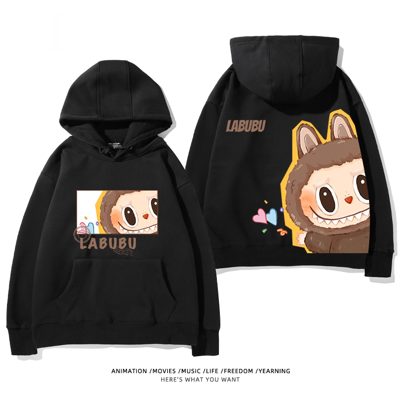 labubu新款 寬鬆百搭 秋冬款 寬鬆連帽衛衣