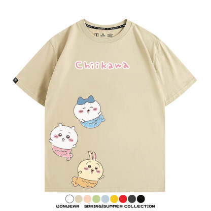 Chiikawa吉伊卡哇烏薩奇寶寶 親子情侶裝寬鬆短袖T