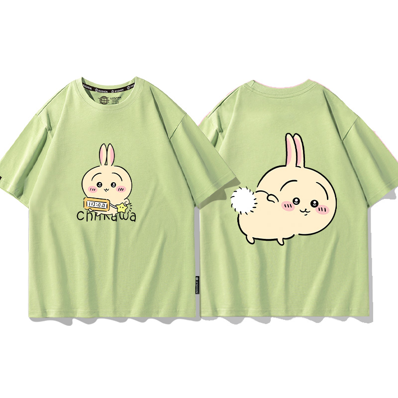 Chiikawa聯名衛衣2024秋冬新款親子情侶裝薄絨款連帽衛衣