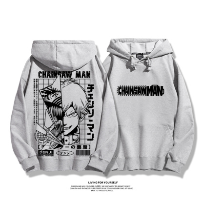 鏈鋸人新款 親子情侶男女款連帽衛衣