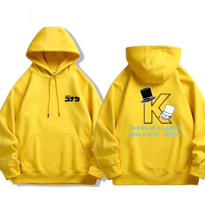 名偵探柯南 2024秋冬新款親子情侶裝薄絨款連帽衛衣