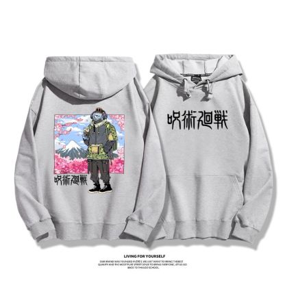 咒術迴戰聯名衛衣2023秋冬新款親子情侶裝薄絨款連帽衛衣