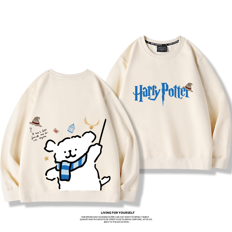 線條小狗2023親子情侶裝 圓領長袖