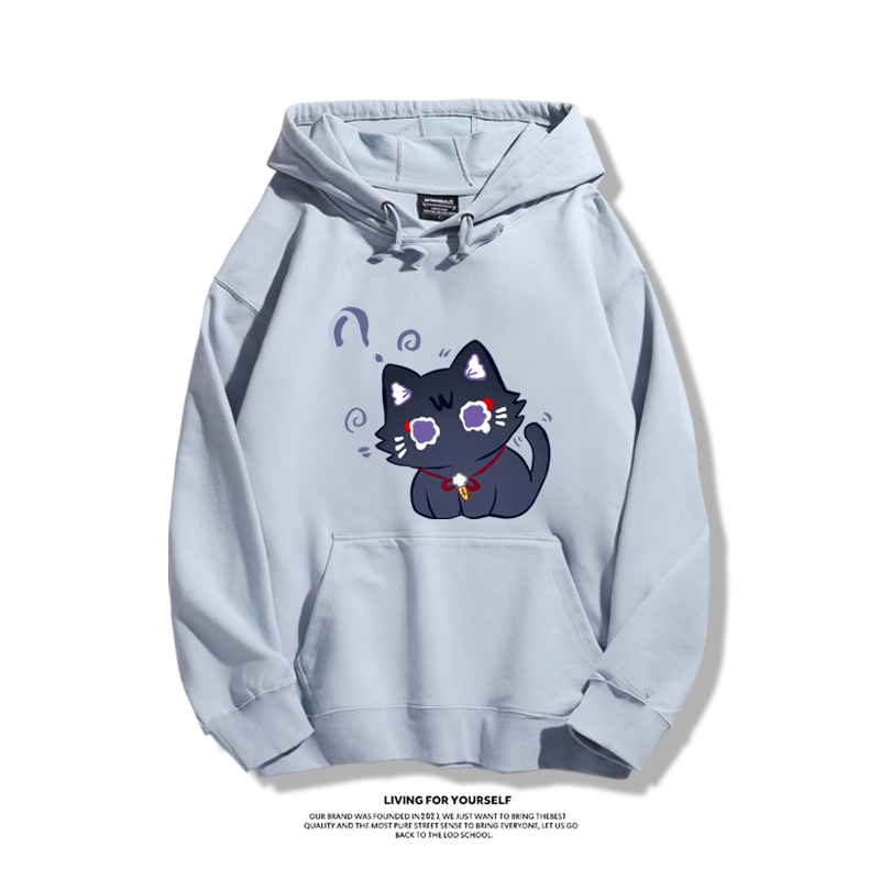 原神散兵貓貓聯名衛衣2023秋冬新款親子情侶裝薄絨款連帽衛衣