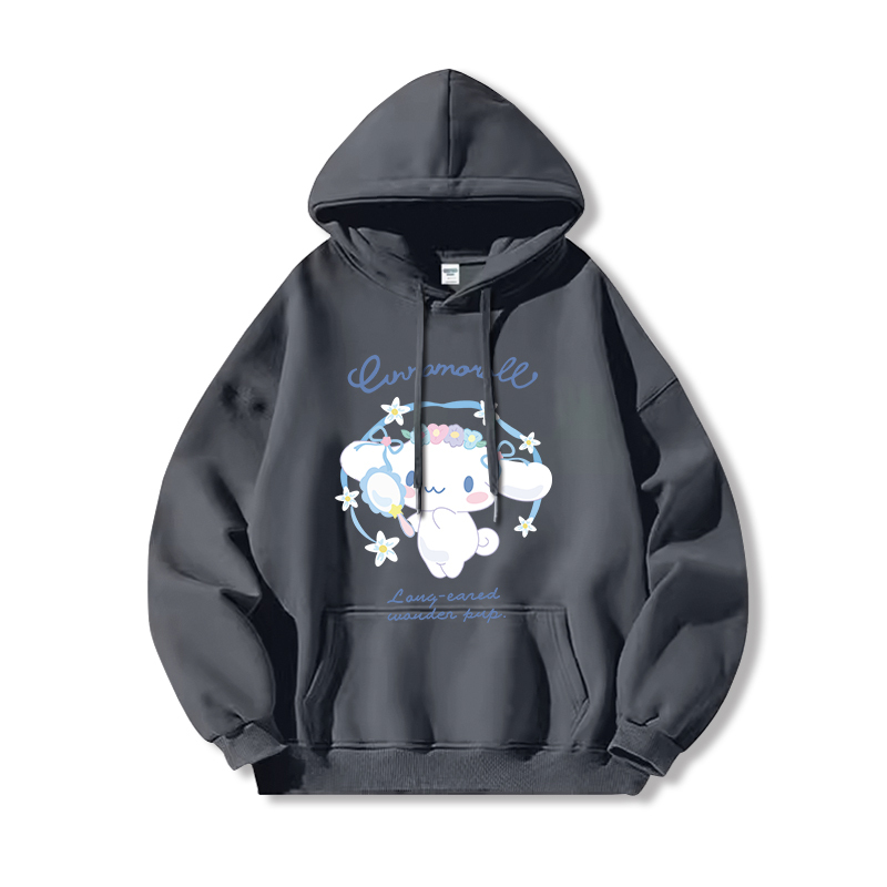 三麗鷗 聯名衛衣2024秋冬新款親子情侶裝薄絨款連帽衛衣