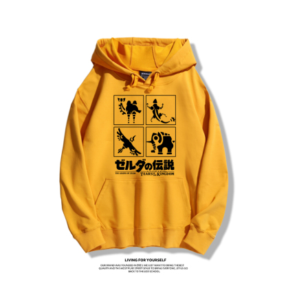 塞爾達傳說聯名衛衣2023秋冬新款親子情侶裝薄絨款連帽衛衣