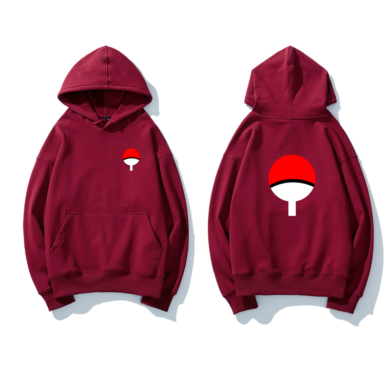 火影忍者聯名衛衣2024秋冬新款親子情侶裝薄絨款連帽衛衣