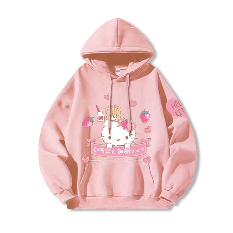 HelloKitty新款 寬鬆百搭 秋冬款 寬鬆連帽衛衣