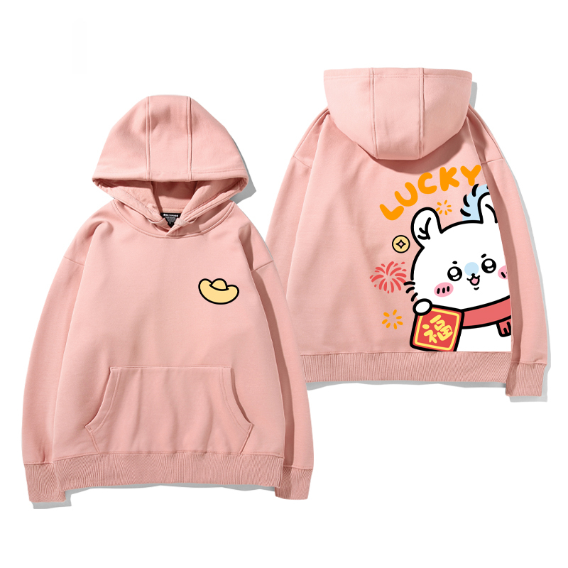 chiikawa 2024秋冬新款親子情侶裝薄絨款連帽衛衣