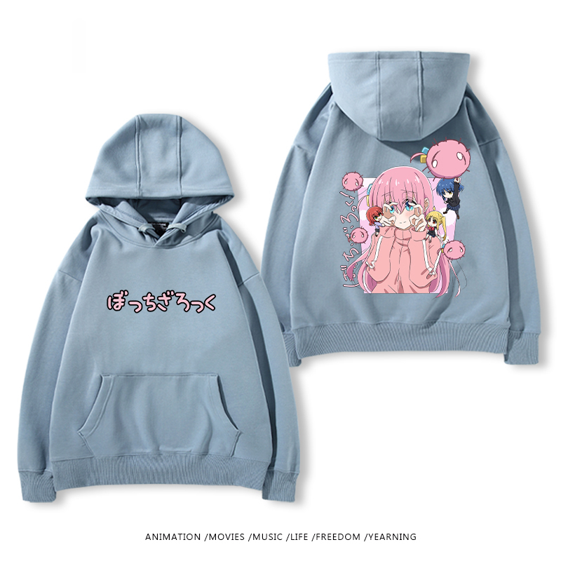 孤獨搖滾 聯名衛衣2024秋冬新款親子情侶裝薄絨款連帽衛衣