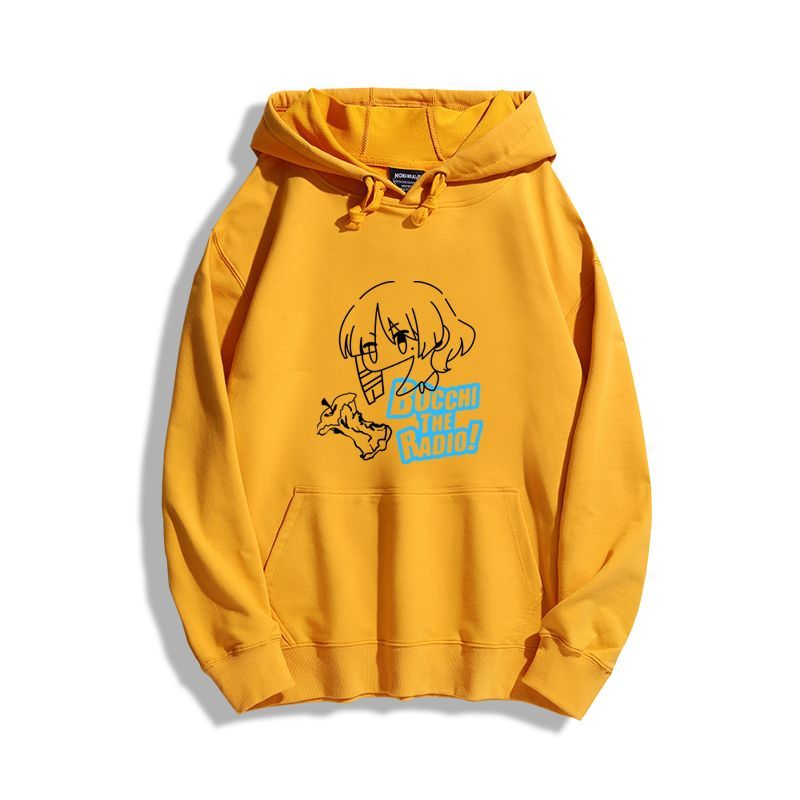 孤獨搖滾聯名衛衣2023秋冬新款親子情侶裝薄絨款連帽衛衣