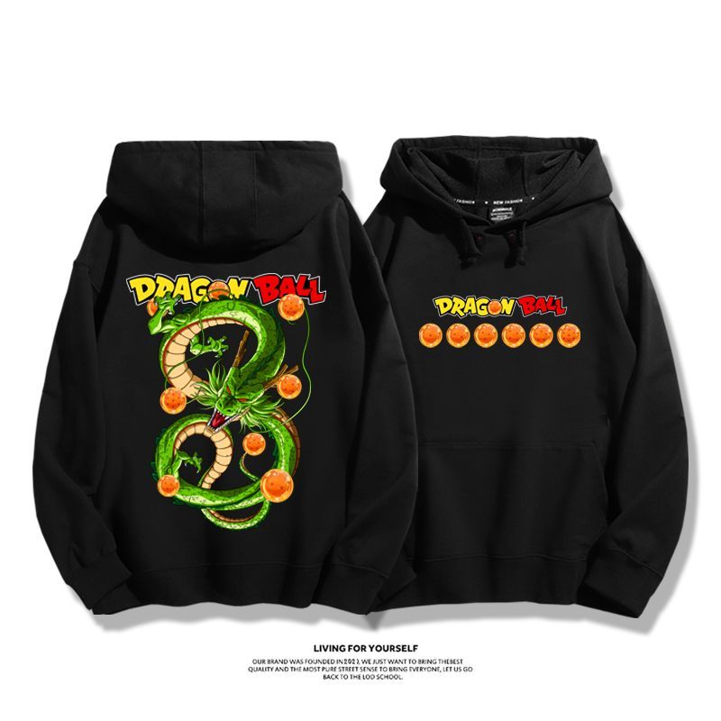 七龍珠聯名衛衣2023秋冬新款親子情侶裝薄絨款連帽衛衣
