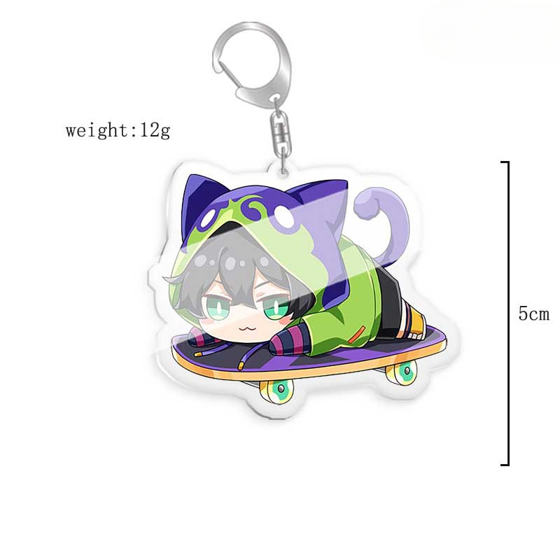 無限滑板喜屋武歷亞克力鑰匙扣掛飾雙面透明 【單買三件起送】