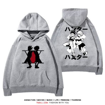 全職獵人 聯名衛衣2024秋冬新款親子情侶裝薄絨款連帽衛衣