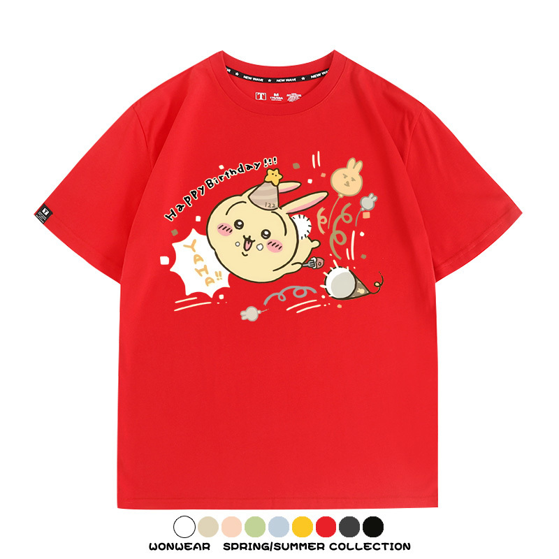 Chiikawa吉伊卡哇烏薩奇寶寶 親子情侶裝寬鬆短袖T