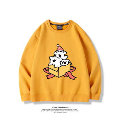 線條小狗聯名聖誕2023親子情侶裝 圓領長袖