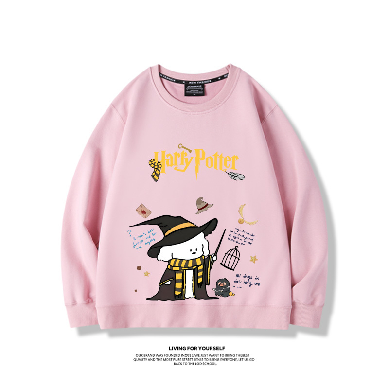 線條小狗2023親子情侶裝 圓領長袖