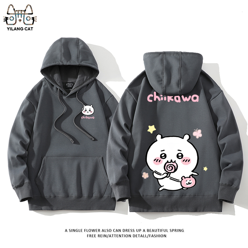 Chiikawa聯名衛衣2025秋冬新款親子情侶裝連帽衛衣
