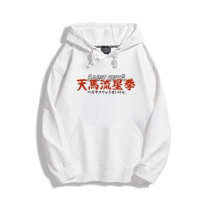 聖鬥士星矢聯名衛衣2023秋冬新款親子情侶裝薄絨款連帽衛衣