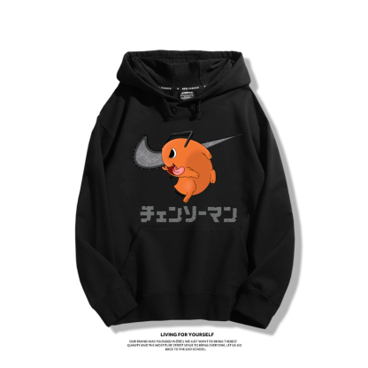 鏈鋸人波奇塔聯名衛衣2023秋冬新款親子情侶裝薄絨款連帽衛衣