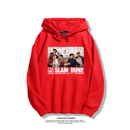 灌籃高手聯名衛衣2023秋冬新款親子情侶裝薄絨款連帽衛衣