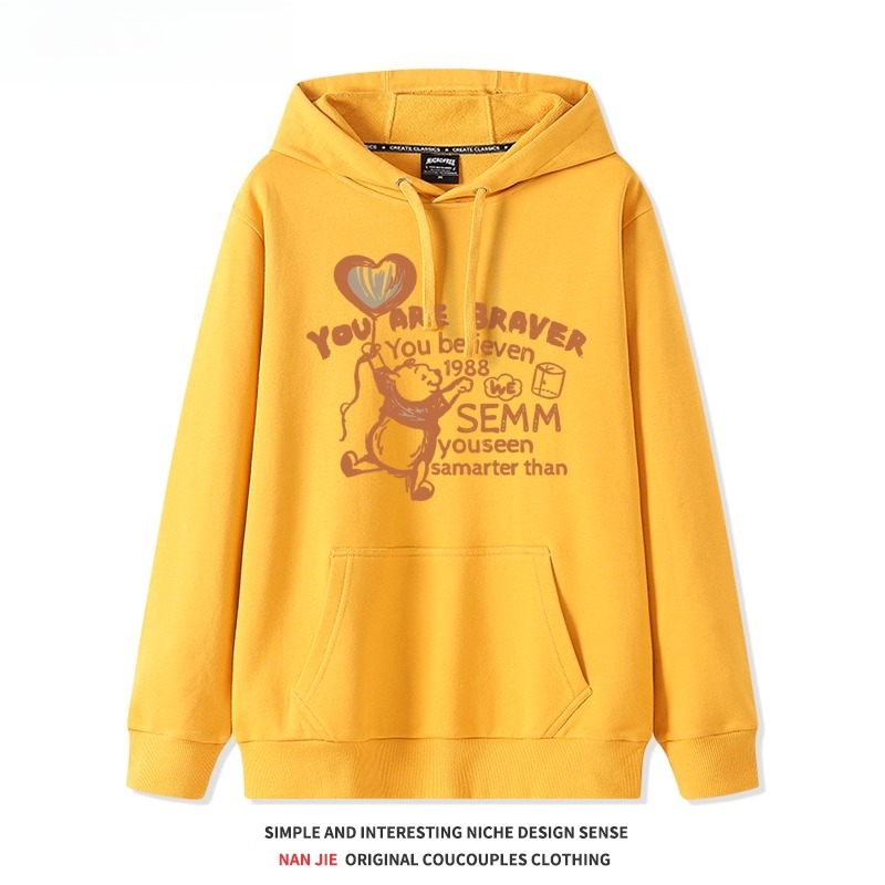 小熊維尼 聯名衛衣2025秋冬新款親子情侶裝連帽衛衣