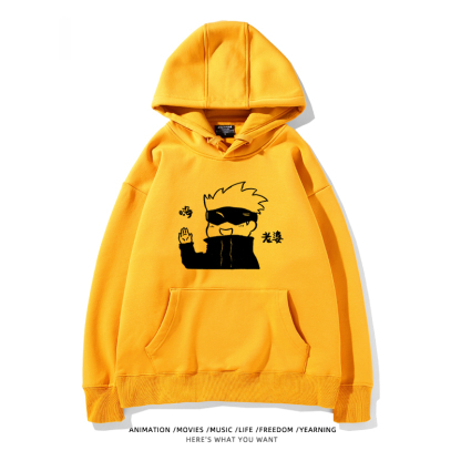 咒術迴戰聯名衛衣2024秋冬新款親子情侶裝薄絨款連帽衛衣