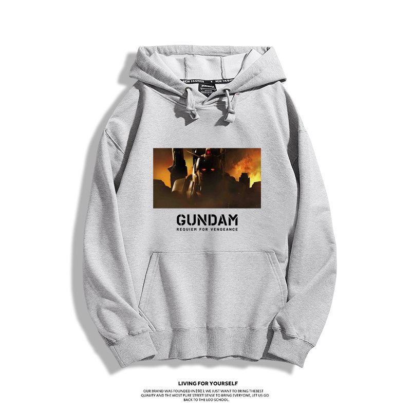 機動戰士高達 聯名衛衣2024秋冬新款親子情侶裝薄絨款連帽衛衣