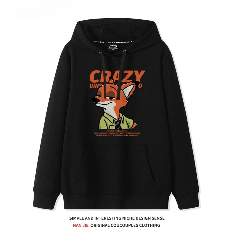 瘋狂動物城朱迪尼克 聯名衛衣2025秋冬新款 親子情侶裝連帽衛衣