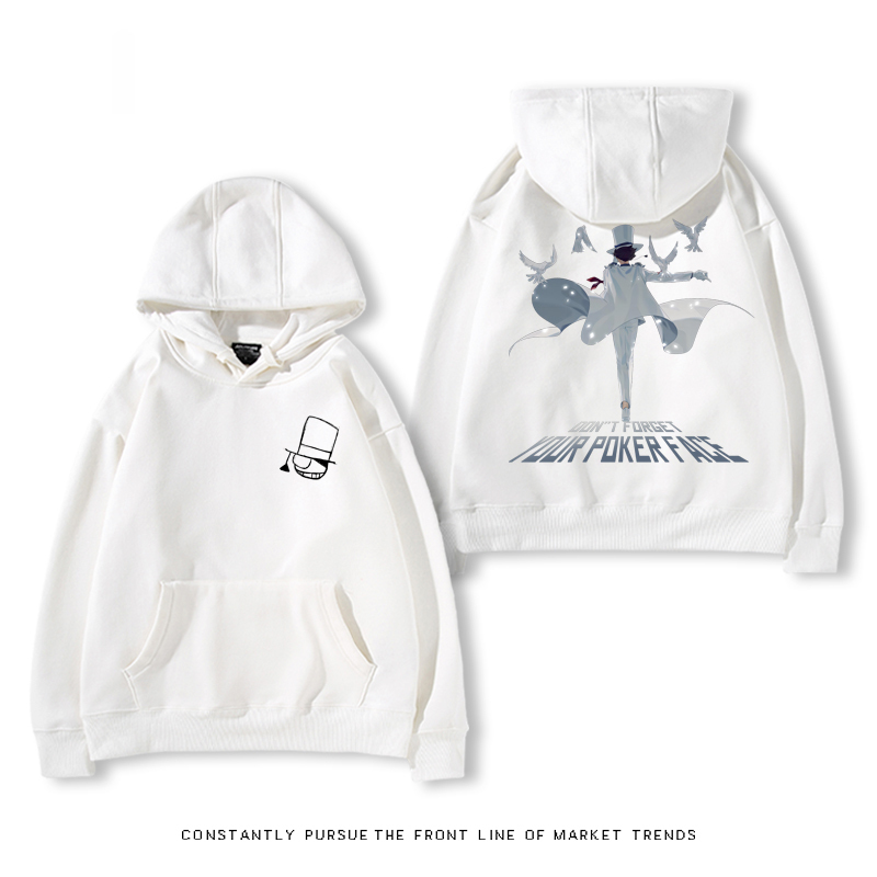 名偵探柯南聯名衛衣2024秋冬新款親子情侶裝薄絨款連帽衛衣