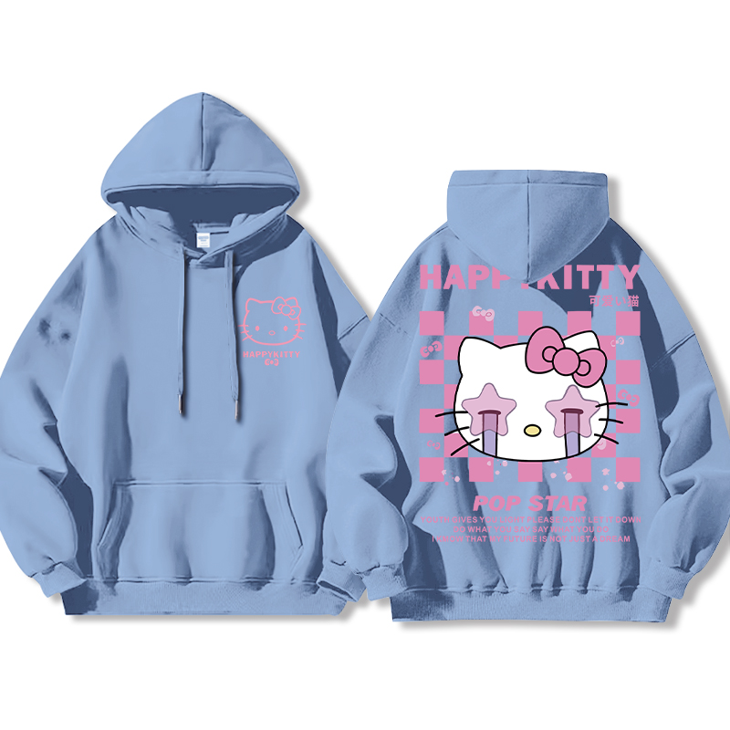 HelloKitty新款 寬鬆百搭 秋冬款 寬鬆連帽衛衣