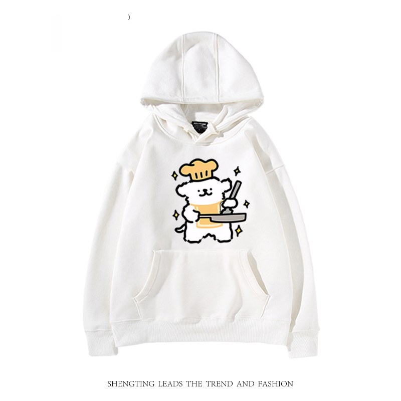 線條小狗 聯名衛衣2024秋冬新款親子情侶裝薄絨款連帽衛衣