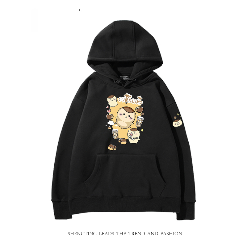 chiikawa 2024秋冬新款親子情侶裝薄絨款連帽衛衣