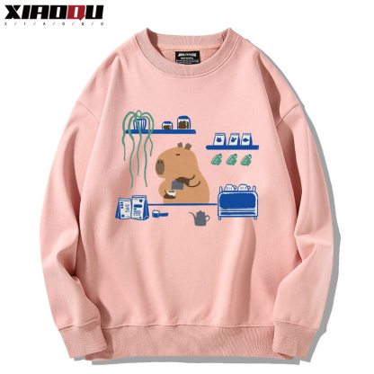 卡皮巴拉 2024親子情侶裝 圓領長袖