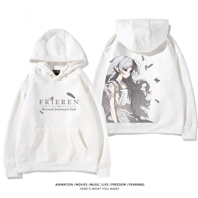 葬送的芙莉蓮 2024秋冬新款親子情侶裝薄絨款連帽衛衣